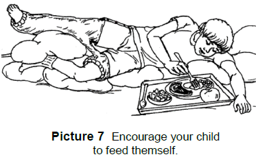 Encourage your child to feed themself.