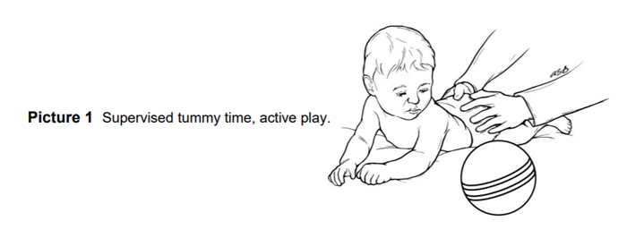 Supervised tummy time active play