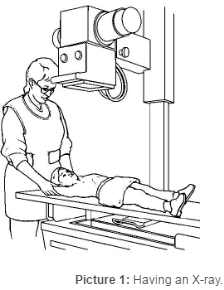 child having an xray